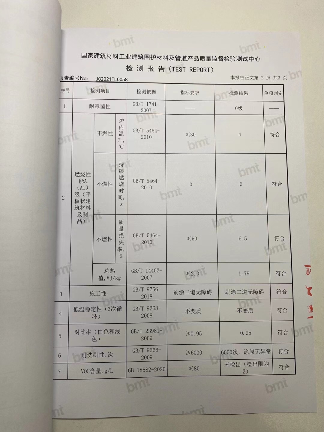 秦森2021年新版無機(jī)涂料檢驗(yàn)報告